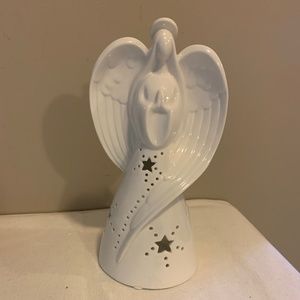 Angel White Ceramic Tealight Holder